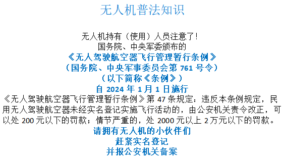 無人機(jī)普法知識
